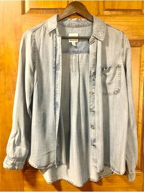 Industry Light Blue Denim Button-Down Shirt